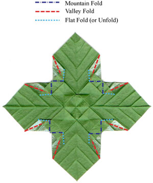 57th picture of quadruple origami leaf